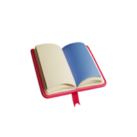 an open book with a red ribbon on it png