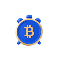 Time is bitcoin 3d cryptocurrency investment icon png
