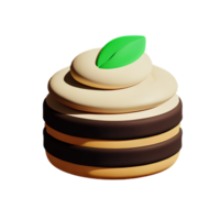 cake icon with green leaf on top png