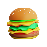 un hamburguesa es mostrado en un transparente antecedentes png