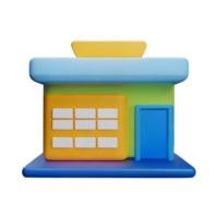 shopping and retail store 3d icon png