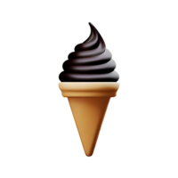 vaniglia cioccolato cono ghiaccio crema 3d dolci icona png