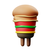 a hamburger with a bun and a bun on it png