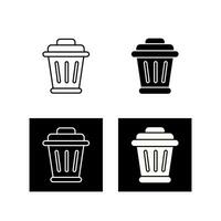 icono de vector de basura