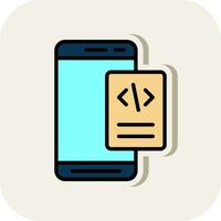 Mobile Coding  Vector Icon Design