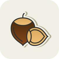 Hazelnut Vector Icon Design