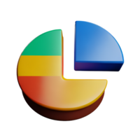 3d pie chart business isolated render illustration png
