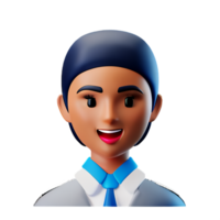 flight attendant 3d profession avatars illustrations png