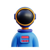 astronauta 3d profesión avatares ilustraciones png