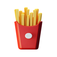 francés papas fritas 3d icono png