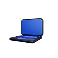 3d illustration of laptop school education icon png