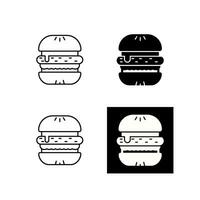 icono de vector de hamburguesa