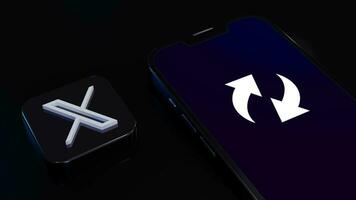cinguettio nuovo logo X. cinguettio cambiato App logo con X. cinguettio notizia. X nuovo sociale media video