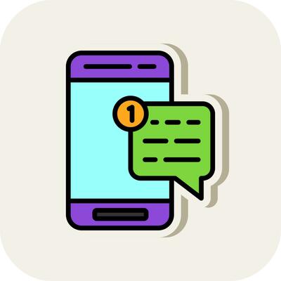 New Message  Vector Icon Design