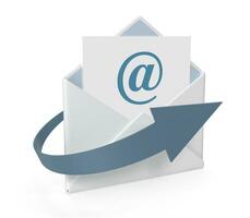 E-Mail Concept with Envelope and Arrow photo