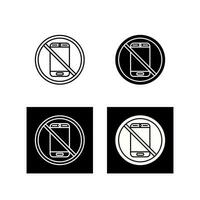 No Phone Vector Icon