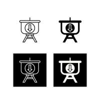 Downloading Presentation Vector Icon