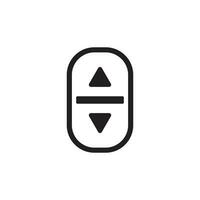 elevator button icon vector