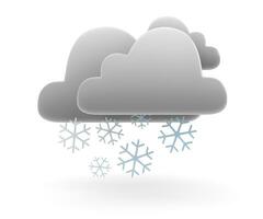 Cloud and snow flake symbol photo