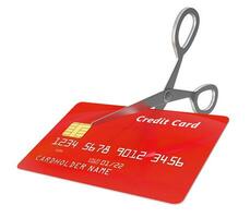 Credit Card and Scissors photo