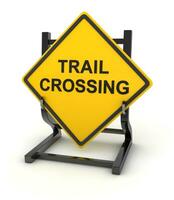 Road sign - trail crossing photo