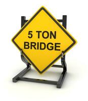 Road sign - 5 ton bridge photo