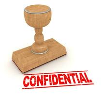 Rubber stamp - confidential photo