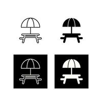 Camping Table Vector Icon