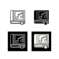 icono de vector de libro de música