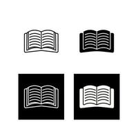 icono de vector de libro abierto