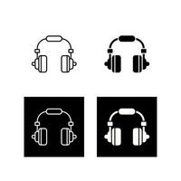 icono de vector de auriculares