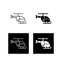 icono de vector de helicóptero