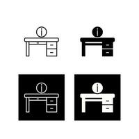 icono de vector de escritorio de información
