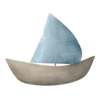 blu nave acquerello png