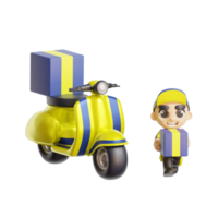 3d character delivery man png