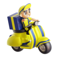 3d character delivery man png