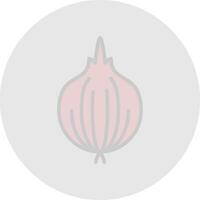 Red Onion Vector Icon Design