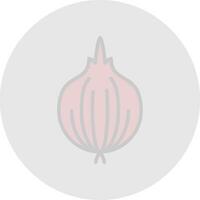 Red Onion Vector Icon Design