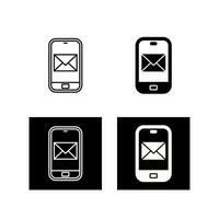 icono de vector de correo de teléfono inteligente