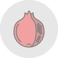 Pomegranate Vector Icon Design