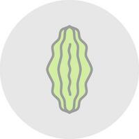 Bitter Melon Vector Icon Design
