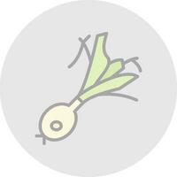 Spring Onion Vector Icon Design