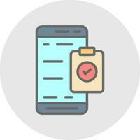 Mobile Check List  Vector Icon Design