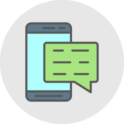 Mobile Chat  Vector Icon Design