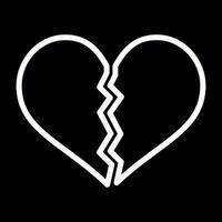 Broken Heart Vector Icon