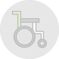 Wheel Chair Vector Icon Design