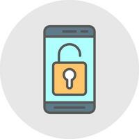 Mobile Unlock  Vector Icon Design