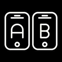 A B Testing Vector Icon