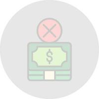 sin diseño de icono de vector de dinero