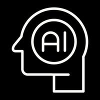 icono de vector de inteligencia artificial